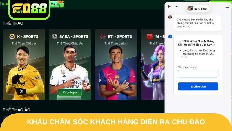 Fo88 6 Khâu chăm sóc khách hàng diễn ra chu đáo
