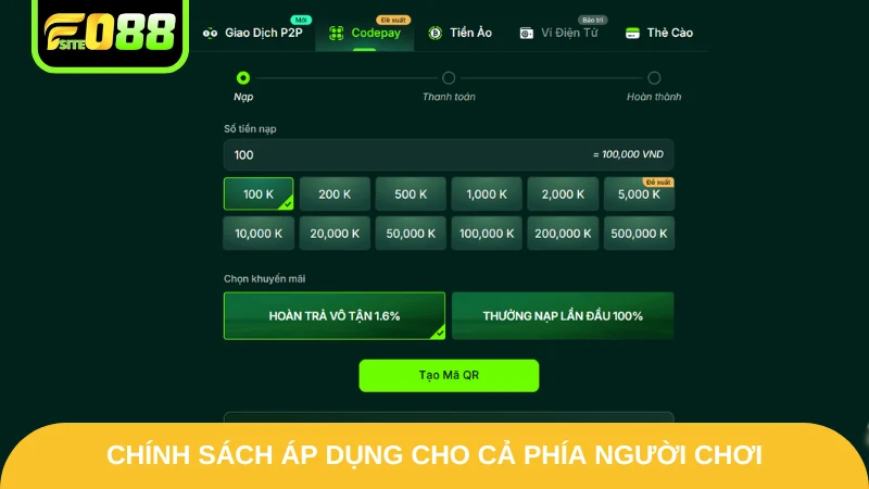 Chính sách áp dụng cho cả phía người chơi